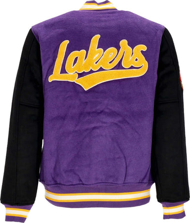 MITCHELL-&amp;-NESS-Giubbotto-College-Uomo-Nba-Team-Legacy-Varsity-Jacket-Loslak-Purple/black-da-uomo