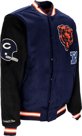 MITCHELL-&amp;-NESS-Giubbotto-College-Uomo-Nfl-Team-Legacy-Varsity-Jacket-Chibea-Black/navy-da-uomo