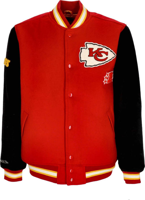 MITCHELL-&-NESS-Giubbotto-College-Uomo-Nfl-Team-Legacy-Varsity-Jacket-Kanchi-Red/black-da-uomo