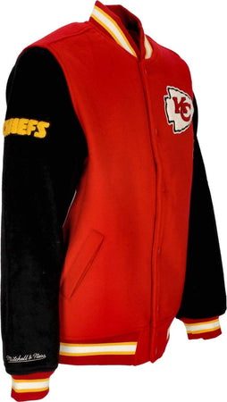 MITCHELL-&amp;-NESS-Giubbotto-College-Uomo-Nfl-Team-Legacy-Varsity-Jacket-Kanchi-Red/black-da-uomo