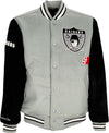 MITCHELL-&-NESS-Giubbotto-College-Uomo-Nfl-Team-Legacy-Varsity-Jacket-Oakrai-Black/silver-da-uomo