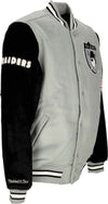 MITCHELL-&-NESS-Giubbotto-College-Uomo-Nfl-Team-Legacy-Varsity-Jacket-Oakrai-Black/silver-da-uomo
