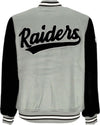 MITCHELL-&-NESS-Giubbotto-College-Uomo-Nfl-Team-Legacy-Varsity-Jacket-Oakrai-Black/silver-da-uomo