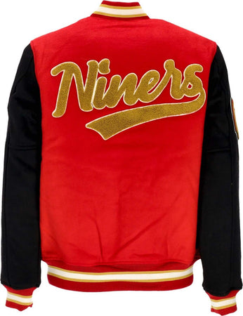 MITCHELL-&amp;-NESS-Giubbotto-College-Uomo-Nfl-Team-Legacy-Varsity-Jacket-Saf49e-Red/black-da-uomo