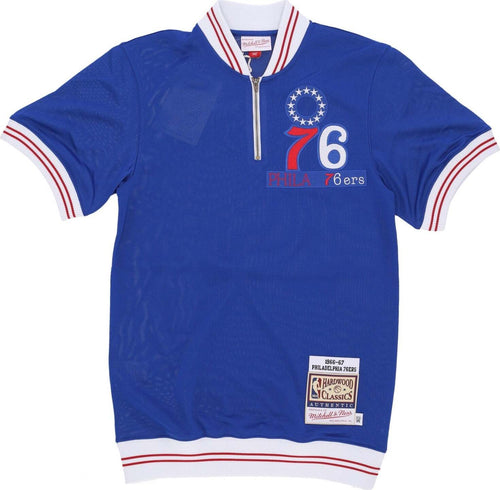 MITCHELL-&-NESS-Maglietta-Uomo-Nba-Shooting-Shirt-1966-No-Player-Name-Phi76e-Royal-Blue-da-uomo