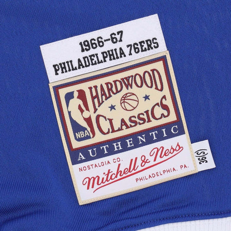 MITCHELL-&amp;-NESS-Maglietta-Uomo-Nba-Shooting-Shirt-1966-No-Player-Name-Phi76e-Royal-Blue-da-uomo