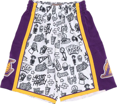 MITCHELL-&-NESS-Pantaloncino-Basket-Uomo-Nba-Doodle-Swingman-Shorts-Hardwood-Classics-Loslak-Original-Team-Colors-da-uomo