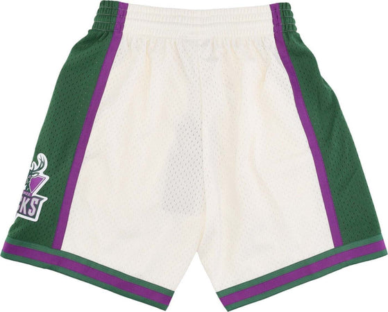 MITCHELL-&amp;-NESS-Pantaloncino-Basket-Uomo-Nba-Off-White-Team-Color-Swingman-Shorts-Hardwood-Classics-2000-Milbuc-Off-White-da-uomo