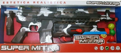 Mitragliatrice-Pistola-Fucile-Cartucce-Militare-Mimetica-Gioco-Guerra-Bambini