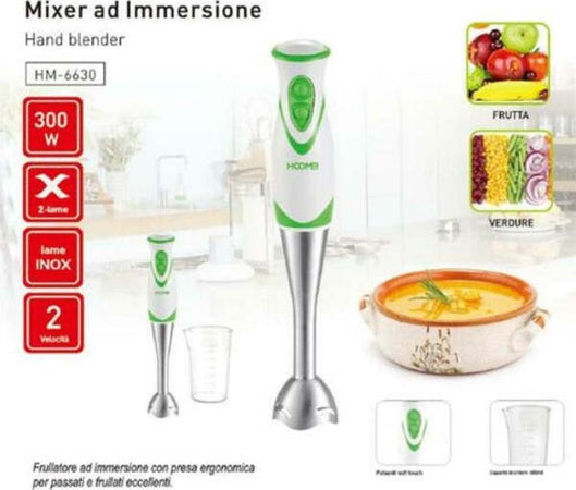 Mixer-Ad-Immersione-Multifunzione-300-Watt-2-Velocita'-Cucina-Hoomei-Hm-6630