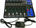 MIXER-AUDIO-7-CANALI-PROFESSIONALE-USB-CON-ECHO-DELAY-DJ-KARAOKE-PIANOBAR-LIVE