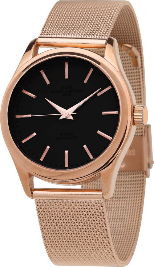 M&m Primo Emporio Color Line Orologio Donna 1035rn Orologio Analogico in Acciaio Inossidabile Oro Rosa Quadrante Tondo Nero Moda/Donna/Orologi/Orologi da polso Milano Fashion Watch - Marcianise, Commerciovirtuoso.it