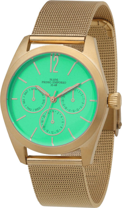 M&m Primo Emporio Color Line Orologio Unisex 1035trve Orologio Analogico in Acciaio Inossidabile Oro E Quadrante Tondo Verde Orologio Casual Uomo E Donna Moda/Donna/Orologi/Orologi da polso Milano Fashion Watch - Marcianise, Commerciovirtuoso.it