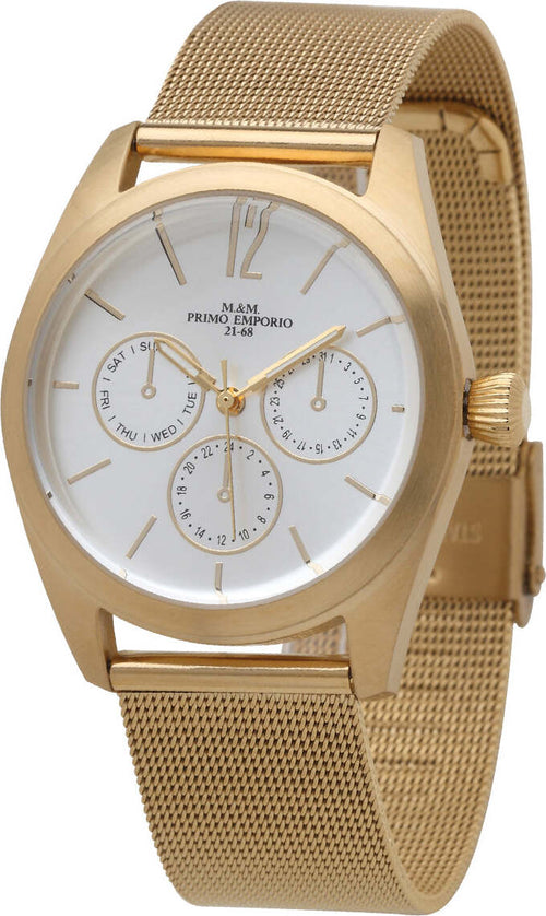 M&m Primo Emporio Color Line Orologio Unisex 1035trw in Acciaio Inossidabile Oro Orologio Da Polso Quadrante Analogico Tondo Bianco Orologio Casual Uomo E Donna Moda/Donna/Orologi/Orologi da polso Milano Fashion Watch - Marcianise, Commerciovirtuoso.it