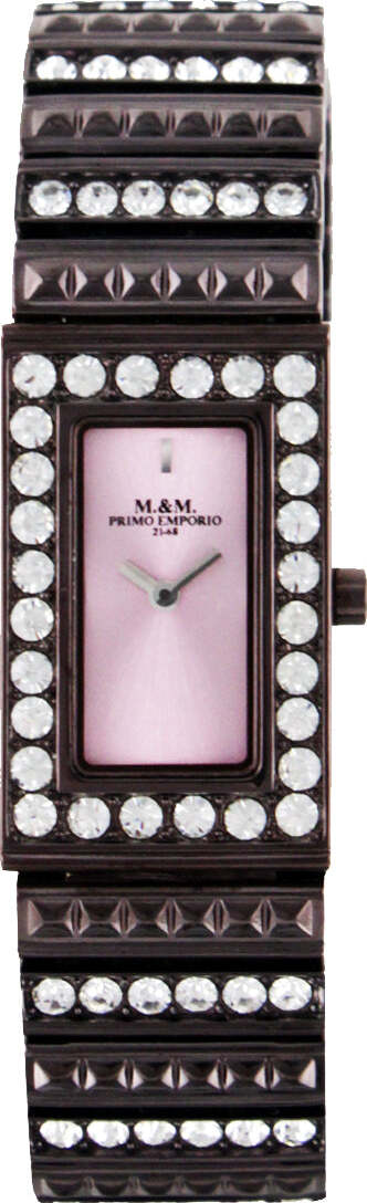 M&m Primo Emporio Orologio a Bracciale Strass Da Donna 480m Analogico Marrone Quadrante Rettangolare Rosa E Cinturino Con Strass Moda/Donna/Orologi/Orologi da polso Milano Fashion Watch - Marcianise, Commerciovirtuoso.it