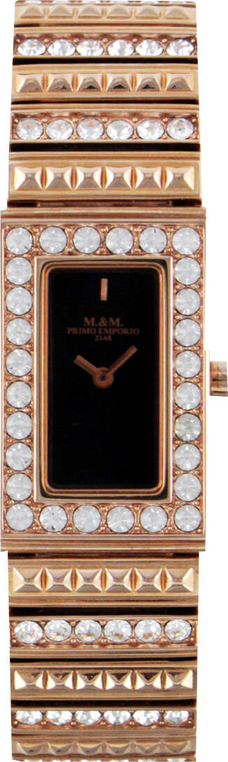 M&m Primo Emporio Orologio a Bracciale Strass Da Donna 480r Orologio Analogico Quadrante Rettangolare Nero E Cinturino in Acciaio E Strass Ramato Orologio a Bracciale Moda/Donna/Orologi/Orologi da polso Milano Fashion Watch - Marcianise, Commerciovirtuoso.it