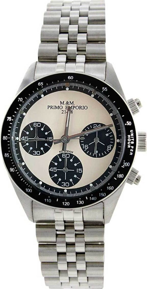 M&m Primo Emporio Orologio Cronografo Uomo 1015/b Jubilee Orologio Da Polso Analogico Con Quadrante Tondo Beige E Cinturino in Acciaio Inossidabile Resistente All'acqua 5 Atm Moda/Uomo/Orologi/Orologi da polso Milano Fashion Watch - Marcianise, Commerciovirtuoso.it