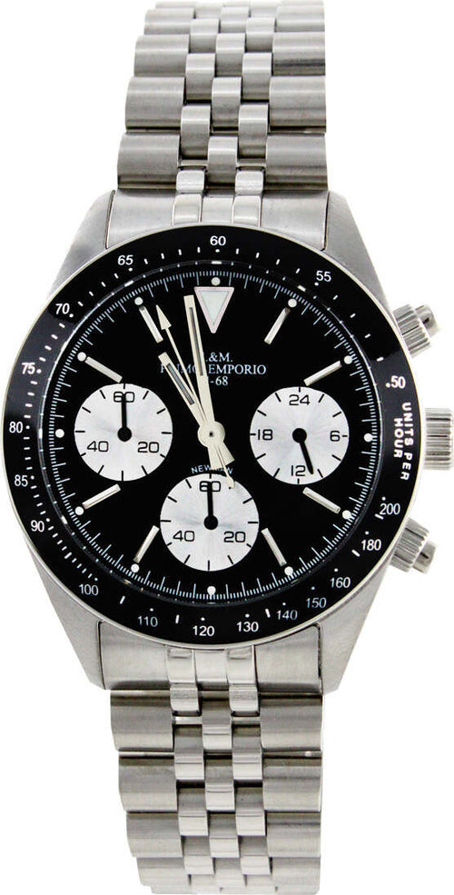 M&m Primo Emporio Orologio Cronografo Uomo 1015/n Jubilee Orologio Da Polso Analogico Con Quadrante Tondo Nero Cinturino in Acciaio Inossidabile Moda/Uomo/Orologi/Orologi da polso Milano Fashion Watch - Marcianise, Commerciovirtuoso.it