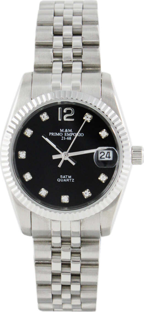 M&m Primo Emporio Orologio Da Polso Donna 30mm Lady Date 1081sn Cinturino Acciaio Inossidabile Cassa in Acciaio Con Quadrante Tondo Nero Resistente All'acqua 5 Atm Moda/Uomo/Orologi/Orologi da polso Milano Fashion Watch - Marcianise, Commerciovirtuoso.it