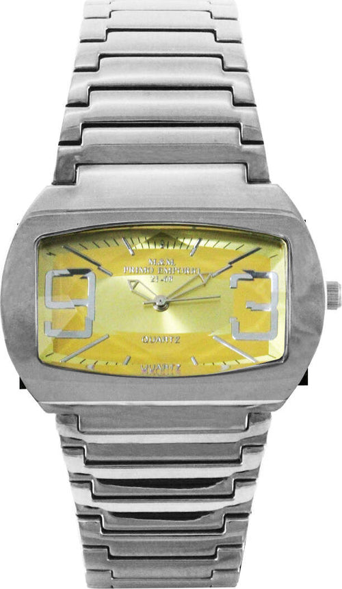 M&m Primo Emporio Orologio Donna 140y Da Polso Orologio Analogico in Acciaio Inossidabile Con Quadrante Rettangolare Giallo Resistente All'acqua Moda/Donna/Orologi/Orologi da polso Milano Fashion Watch - Marcianise, Commerciovirtuoso.it