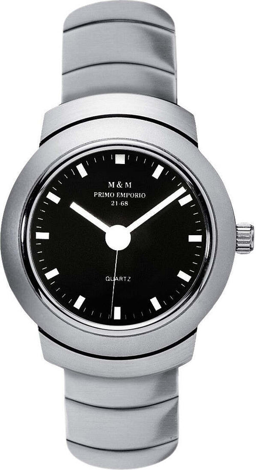M&m Primo Emporio Orologio Donna Cassa in Acciaio E Quadrante Rotondo Nero Orologio Da Polso Casual Analogico Moda/Donna/Orologi/Orologi da polso Milano Fashion Watch - Marcianise, Commerciovirtuoso.it