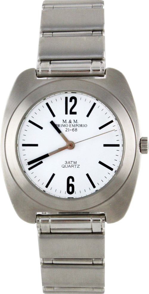 M&m Primo Emporio Orologio Donna Da Polso Orologio Analogico Quadrante Bianco Tondo E Cinturino in Acciaio Argento Moda/Donna/Orologi/Orologi da polso Milano Fashion Watch - Marcianise, Commerciovirtuoso.it