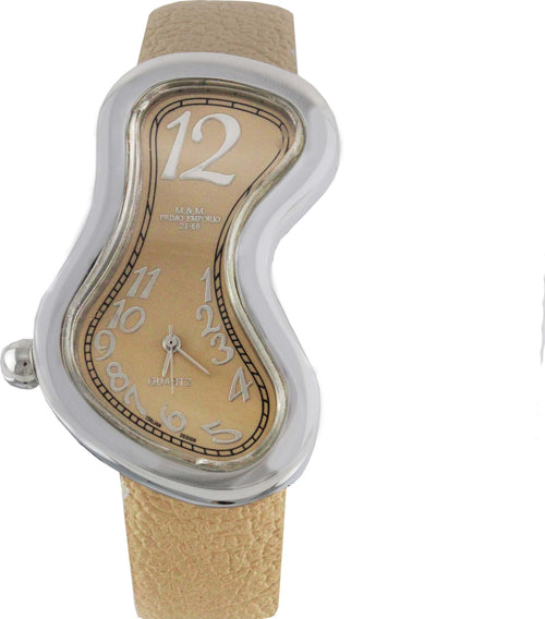 M&m Primo Emporio Orologio Donna Picasso Da Polso Orologio Cinturino in Pelle Beige Quadrante Irregolare in Acciaio Analogico Moda/Donna/Orologi/Orologi da polso Milano Fashion Watch - Marcianise, Commerciovirtuoso.it