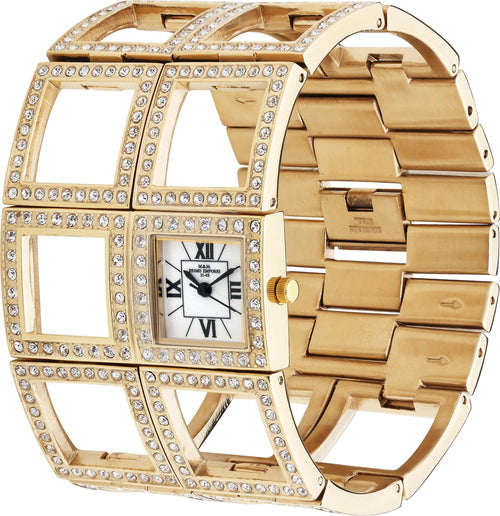 M&m Primo Emporio Orologio Rigido Donna Con Zirconi 738dsw Orologio Analogico a Bracciale Con Quadrante Quadrato Bianco Cinturino in Acciaio Dorato E Zirconi Moda/Donna/Orologi/Orologi da polso Milano Fashion Watch - Marcianise, Commerciovirtuoso.it