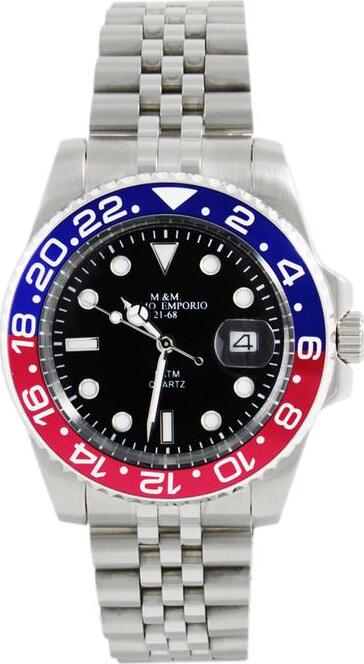 M&m Primo Emporio Orologio Sub Con Ghiera Rosso-Blu 1101/rbj Orologio Uomo Analogico Quadrante Nero Cassa in Acciaio Inossidabile Resistente All'acqua 3 Atm Moda/Uomo/Orologi/Orologi da polso Milano Fashion Watch - Marcianise, Commerciovirtuoso.it