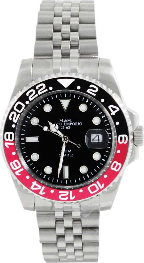 M&m Primo Emporio Orologio Uomo Sub Con Ghiera Rosso Nero 1101/rsj Jubilee Orologio Da Polso Quadrante Tondo Nero E Cinturino in Acciaio Inossidabile Orologio Analogico Moda/Uomo/Orologi/Orologi da polso Milano Fashion Watch - Marcianise, Commerciovirtuoso.it