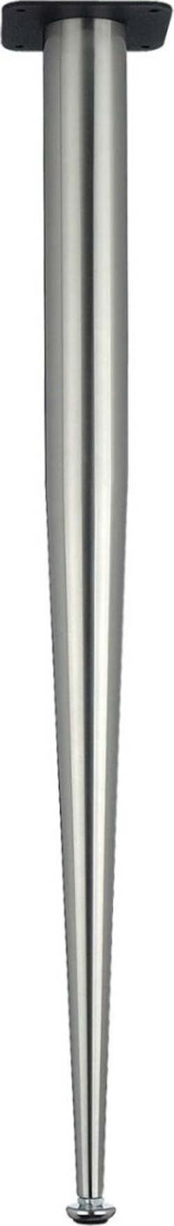 MOBILA---1-GAMBA-DA-TAVOLO-CONICA-CROMATA-h.710MM-Ø50MM---CON-PIASTRA-DI-FISSAGGIO