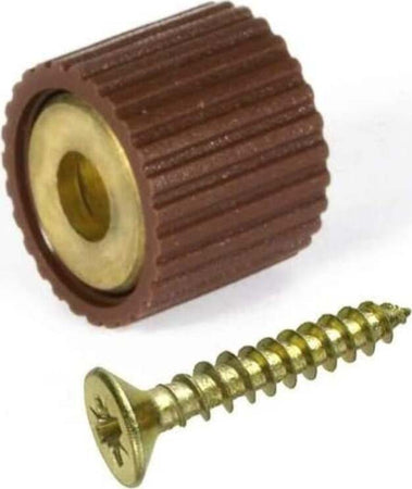 MOBILA---8PZ-REGGICRISTALLO-IN-OTTONE-LUCIDO-CON-GOMMA-MARRONE-12MM