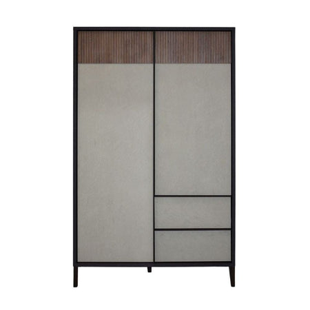 Mobile alto Anka con 2 ante e 2 cassetti colore lava e argilla