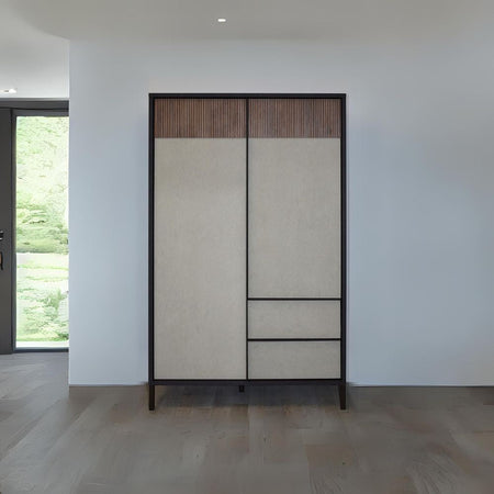 Mobile alto Anka con 2 ante e 2 cassetti colore lava e argilla