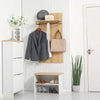 Mobile-Appendiabiti-2-in-1-con-Ripiano-a-2-Livelli,-in-Acciaio-e-Truciolato,-60x40x167.5-cm-DC2837-474V00NDDC2