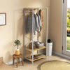 Mobile-Appendiabiti-2-in-1-con-Ripiano-a-2-Livelli,-in-Acciaio-e-Truciolato,-60x40x167.5-cm-DC2837-474V00NDDC2