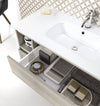 Mobile Bagno 100cm Sospeso Con Due Cassetti Due Vani E Specchio Con Lampada Casa e cucina/Bagno/Mobili da bagno/Mobiletti con lavabo Shopbagno.it - Roma, Commerciovirtuoso.it