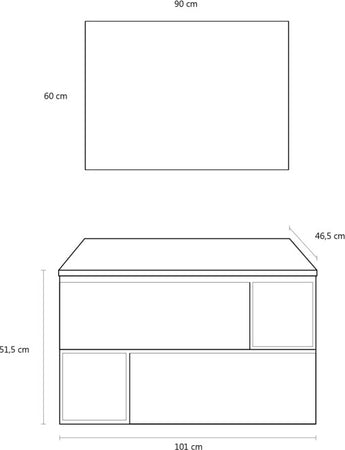 Mobile Bagno 100cm Sospeso Con Due Cassetti Due Vani E Specchio Con Lampada Casa e cucina/Bagno/Mobili da bagno/Mobiletti con lavabo Shopbagno.it - Roma, Commerciovirtuoso.it