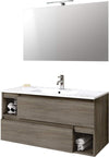 Mobile Bagno 100cm Sospeso Con Due Cassetti Due Vani E Specchio Con Lampada Casa e cucina/Bagno/Mobili da bagno/Mobiletti con lavabo Shopbagno.it - Roma, Commerciovirtuoso.it