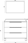 Mobile Bagno 120cm a Terra Con Lavabo doppia Vasca, Tre Cassetti e Specchio Casa e cucina/Bagno/Mobili da bagno/Mobiletti con lavabo Shopbagno.it - Roma, Commerciovirtuoso.it