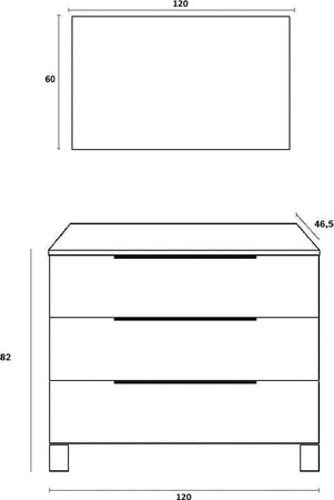 Mobile Bagno 120cm a Terra Con Lavabo doppia Vasca, Tre Cassetti e Specchio Casa e cucina/Bagno/Mobili da bagno/Mobiletti con lavabo Shopbagno.it - Roma, Commerciovirtuoso.it