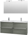 Mobile Bagno 120cm Sospeso Con Quattro Cassetti Lavabo Doppia Vasca Specchio E Doppia Lampada Casa e cucina/Bagno/Mobili da bagno/Mobiletti con lavabo Shopbagno.it - Roma, Commerciovirtuoso.it