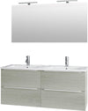 Mobile Bagno 120cm Sospeso Con Quattro Cassetti Lavabo Doppia Vasca Specchio E Doppia Lampada Casa e cucina/Bagno/Mobili da bagno/Mobiletti con lavabo Shopbagno.it - Roma, Commerciovirtuoso.it