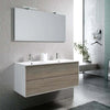 Mobile Bagno 120cm Sospeso Due Cassetti Lavabo Doppia Vasca e Specchio Con Lampada Casa e cucina/Bagno/Mobili da bagno/Mobiletti con lavabo Shopbagno.it - Roma, Commerciovirtuoso.it