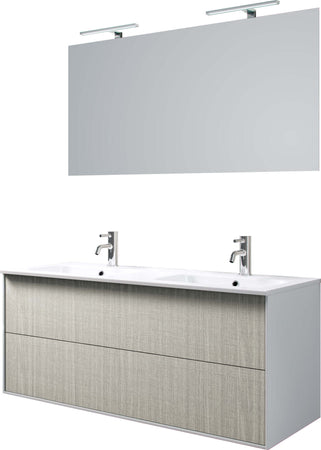 Mobile Bagno 120cm Sospeso Due Cassetti Lavabo Doppia Vasca e Specchio Con Lampada Casa e cucina/Bagno/Mobili da bagno/Mobiletti con lavabo Shopbagno.it - Roma, Commerciovirtuoso.it