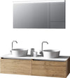 Mobile Bagno 140cm Con Doppio Lavabo, Base Con Cassetto E Specchio Con LED Integrato Casa e cucina/Bagno/Mobili da bagno/Mobiletti con lavabo Shopbagno.it - Roma, Commerciovirtuoso.it