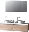 Mobile Bagno 140cm Con Doppio Lavabo, Base Con Cassetto E Specchio Con LED Integrato Casa e cucina/Bagno/Mobili da bagno/Mobiletti con lavabo Shopbagno.it - Roma, Commerciovirtuoso.it