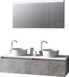 Mobile Bagno 140cm Con Doppio Lavabo, Base Con Cassetto E Specchio Con LED Integrato Casa e cucina/Bagno/Mobili da bagno/Mobiletti con lavabo Shopbagno.it - Roma, Commerciovirtuoso.it