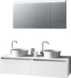 Mobile Bagno 140cm Con Doppio Lavabo, Base Con Cassetto E Specchio Con LED Integrato Casa e cucina/Bagno/Mobili da bagno/Mobiletti con lavabo Shopbagno.it - Roma, Commerciovirtuoso.it