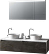 Mobile Bagno 140cm Con Doppio Lavabo, Base Con Cassetto E Specchio Con LED Integrato Casa e cucina/Bagno/Mobili da bagno/Mobiletti con lavabo Shopbagno.it - Roma, Commerciovirtuoso.it